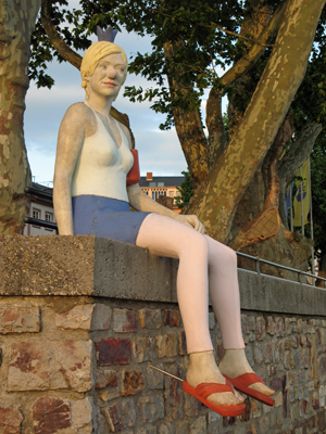 Die Froschkönigin auf der Rheinterrasse (Mai 2007)